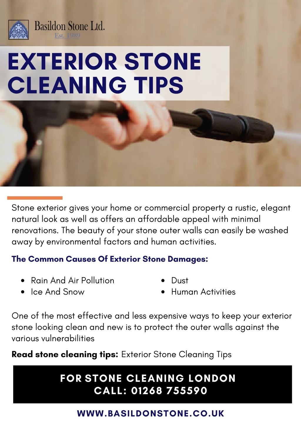 exterior stone cleaning tips