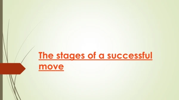 stages and tips of successful move