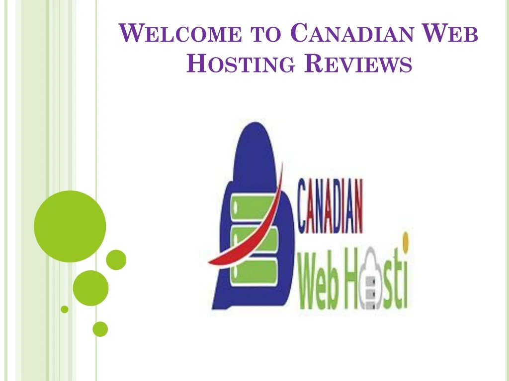 welcome to canadian web hosting reviews