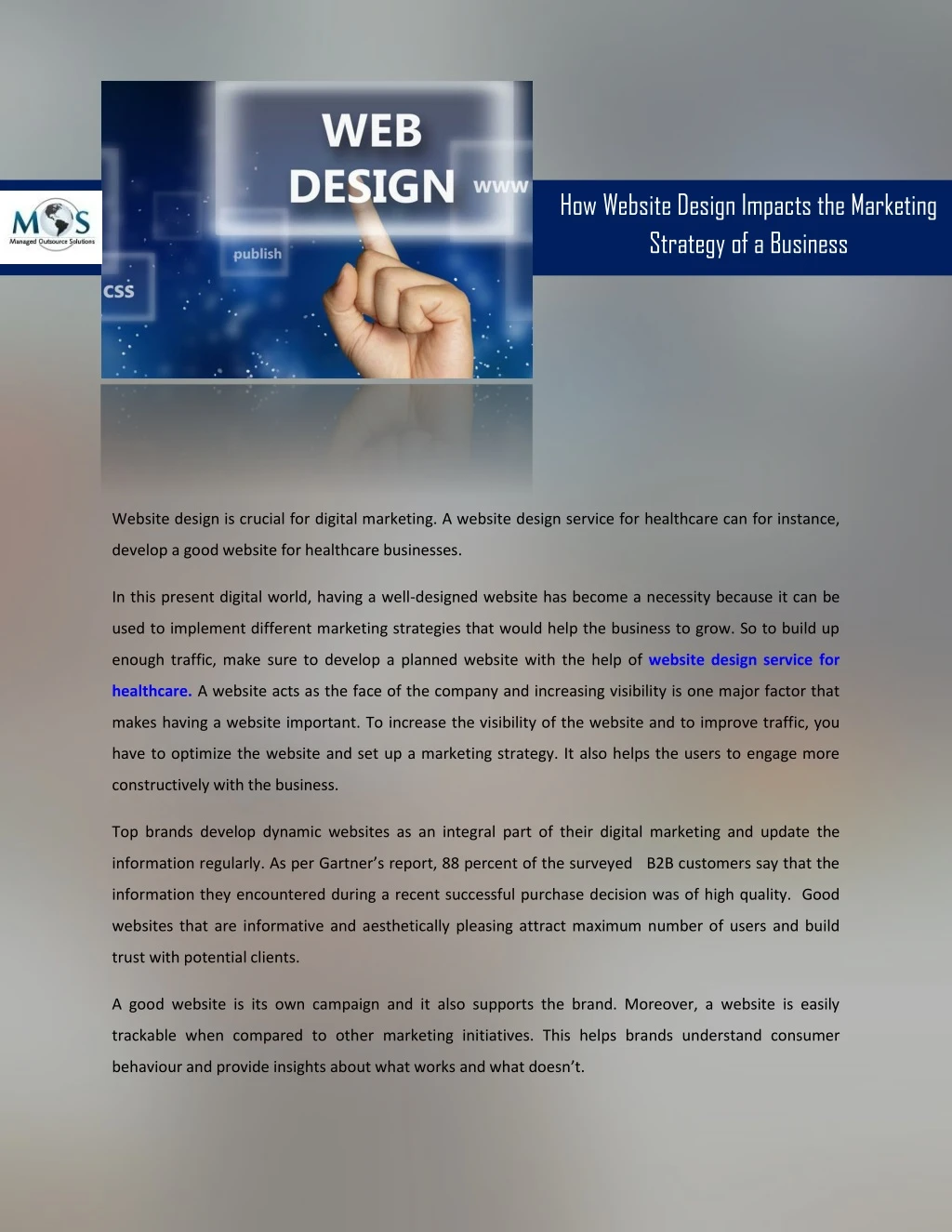 how website design impacts the marketing strategy