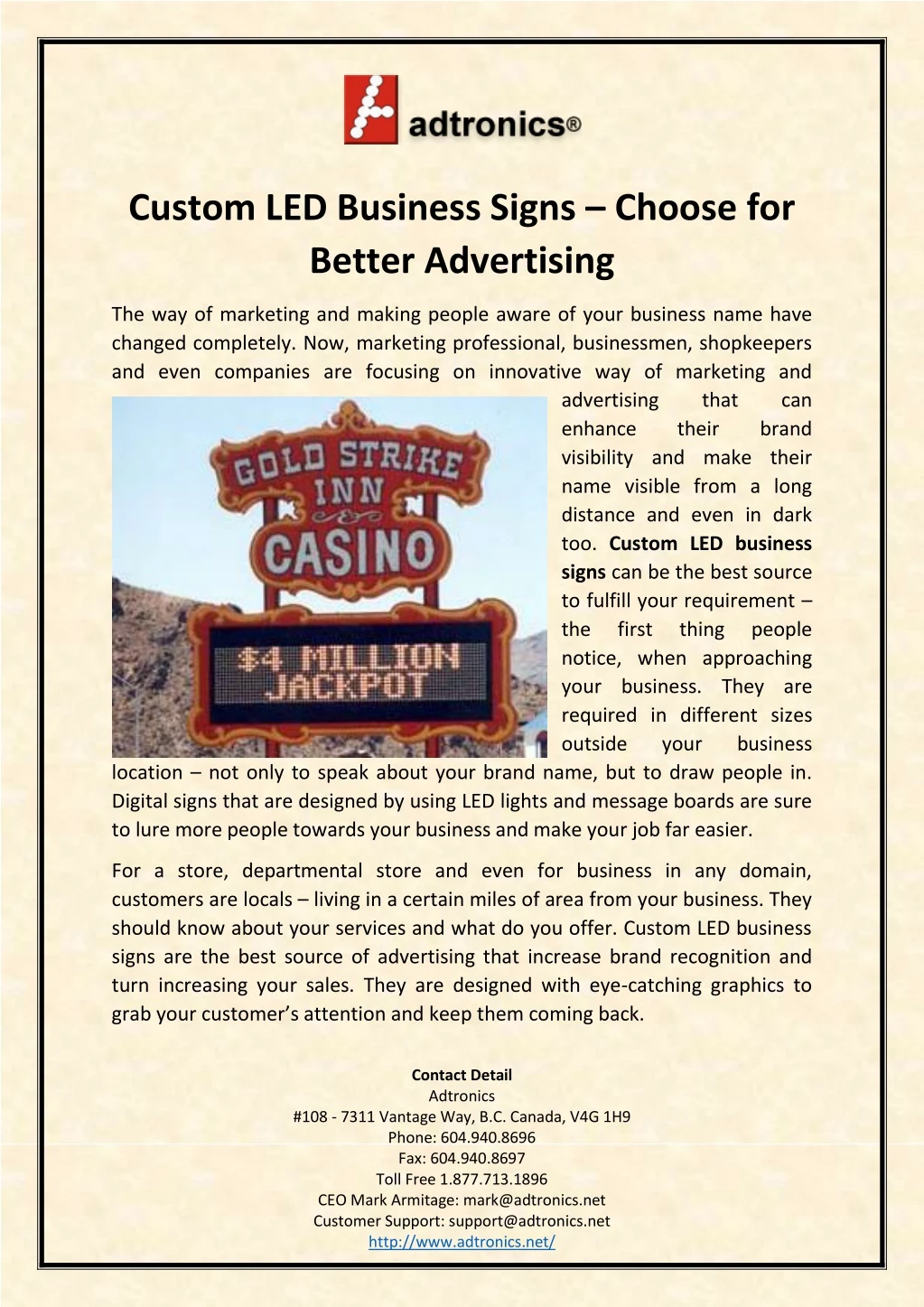 custom led business signs choose for better