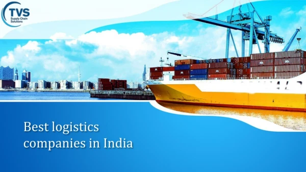 Best logistics companies in India