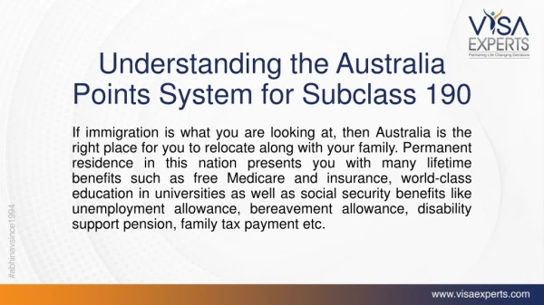 Understanding the Australia Points System for Subclass 190