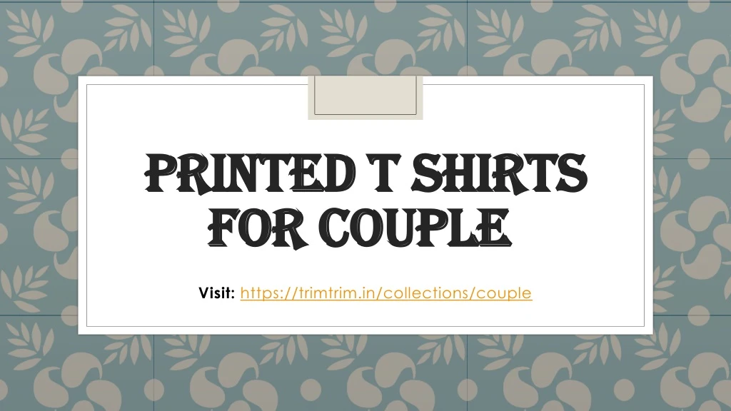 printed t shirts for couple