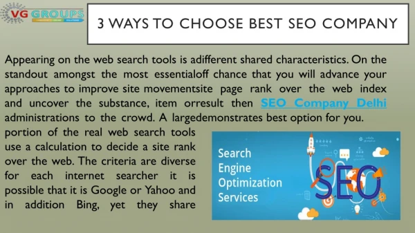 3 ways to choose Best SEO Company