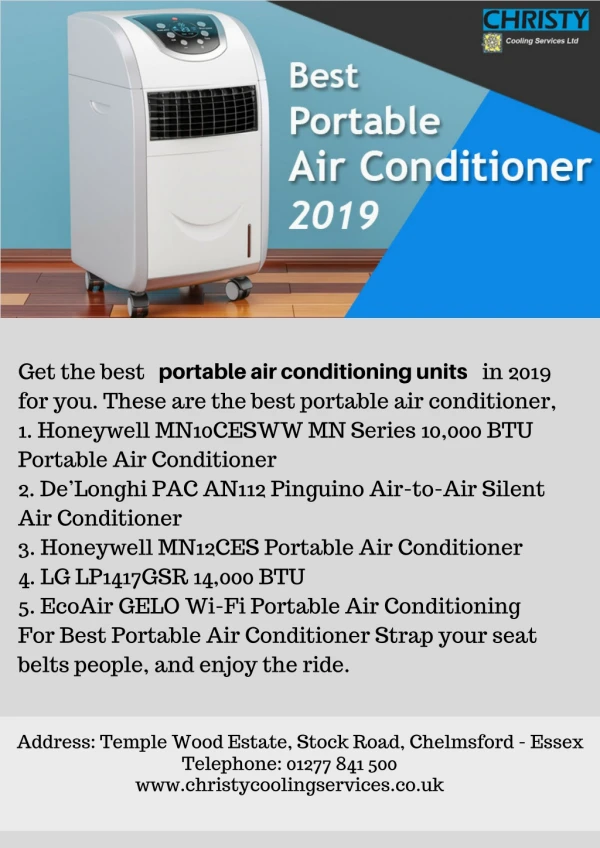 The Best Portable Air Conditioner Unit 2019