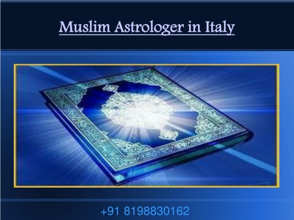 Muslim Astrologer in Italy and Liverpool 91 8198830162
