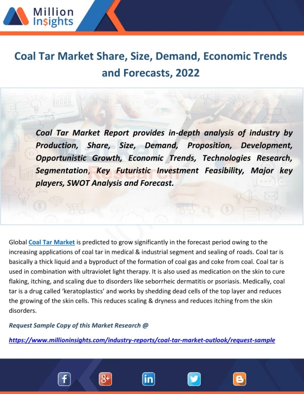 Coal Tar Market Share, Size, Demand, Economic Trends and Forecasts, 2022