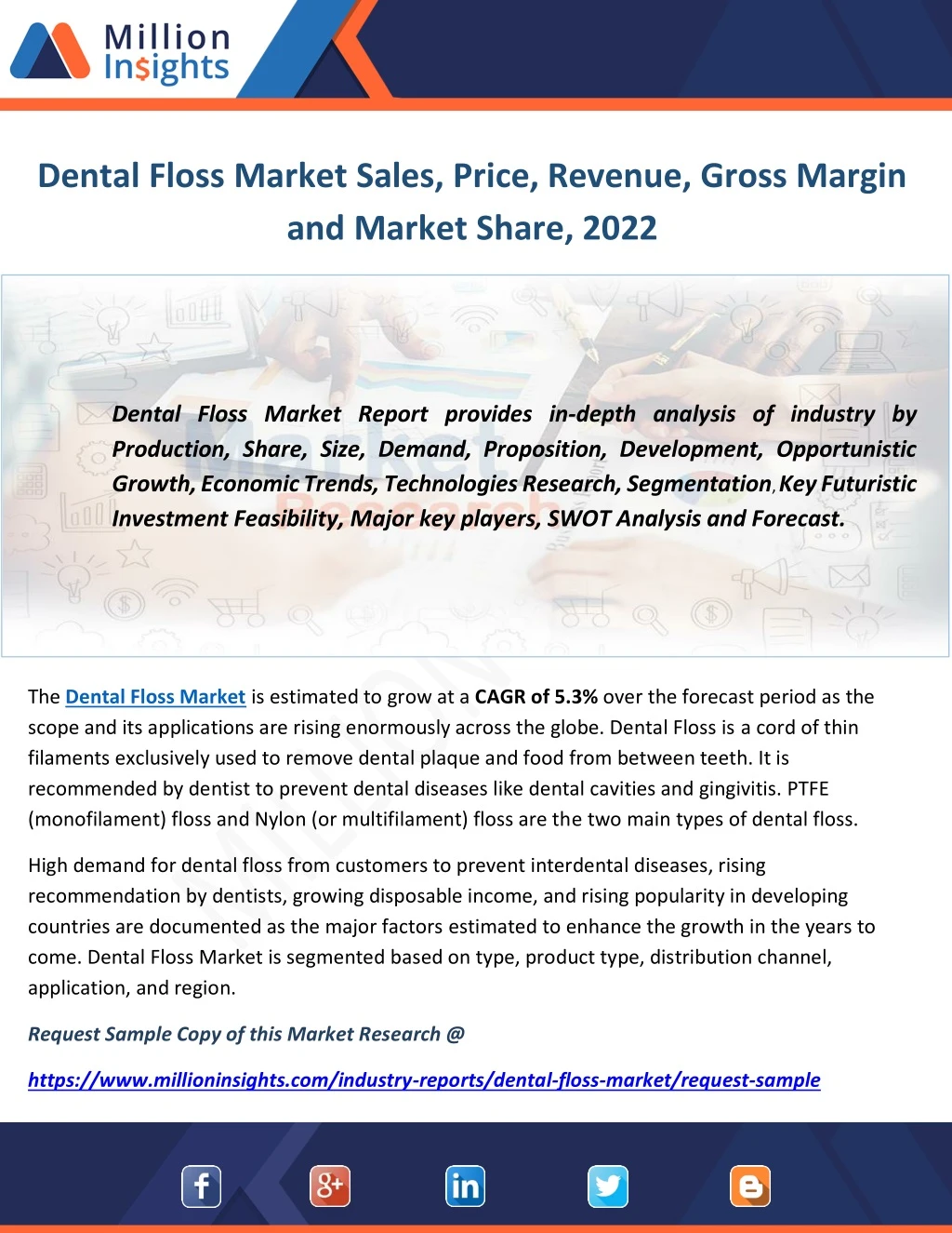 dental floss market sales price revenue gross