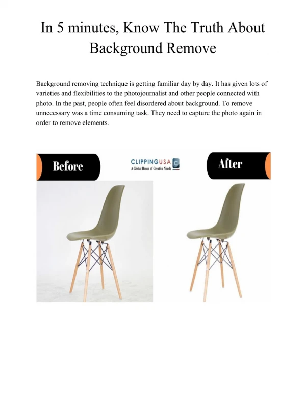 In 5 minuites, Know The Truth About Background Remove