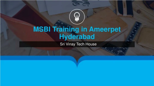 MSBI Training in Hyderabad | Power BI Classroom Training