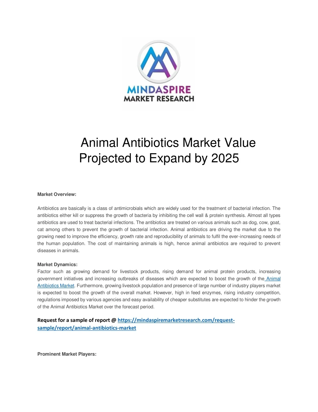 animal antibiotics market value projected