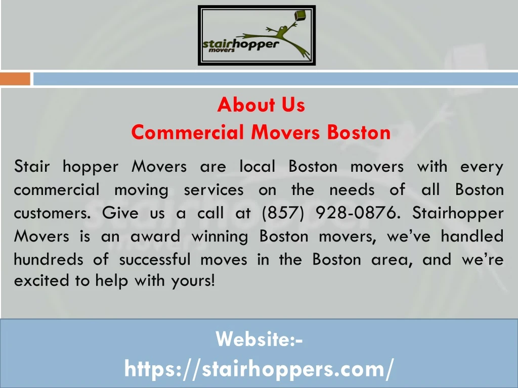 about us commercial movers boston