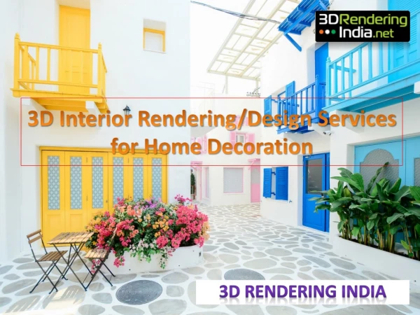 3D Interior Rendering Services for Home Decoration - 3D Rendering India