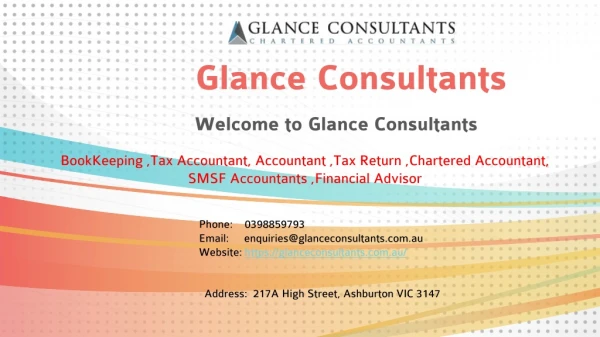 Financial Advisor Ashburton - Glance Consultants