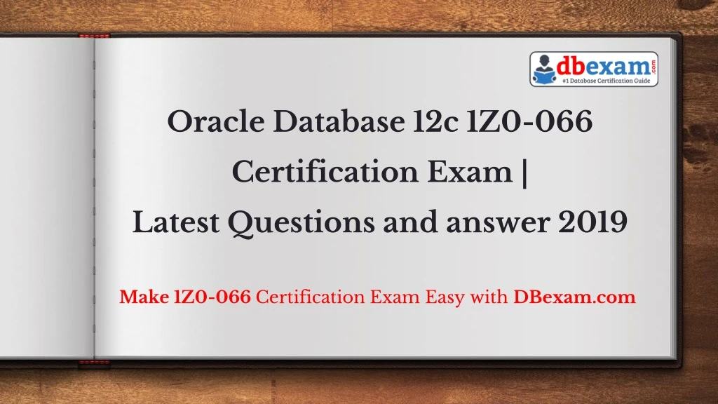 oracle database 12c 1z0 066