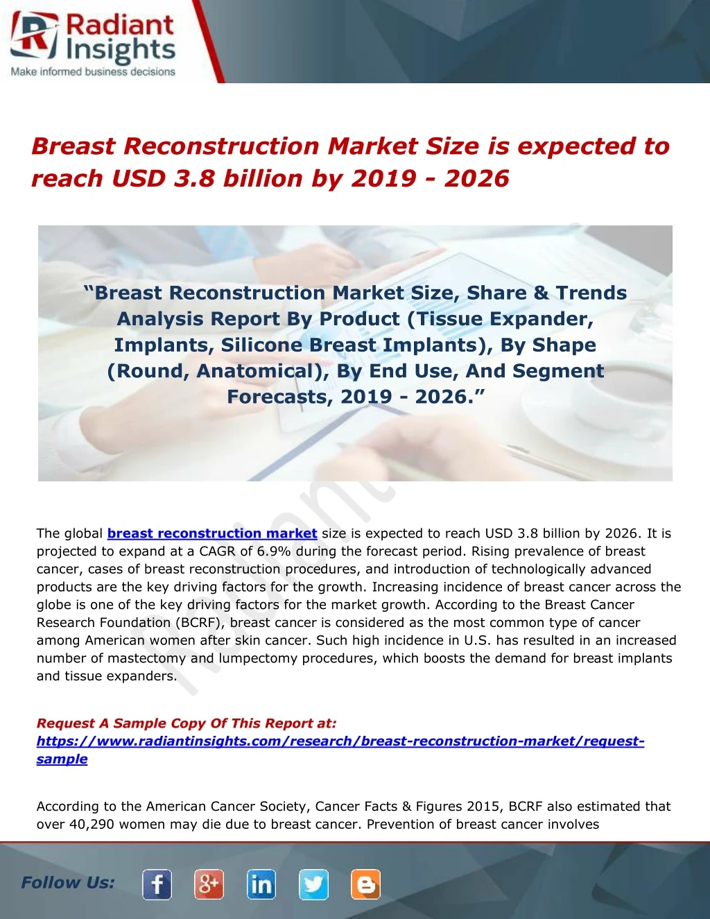 breast reconstruction market size is expected
