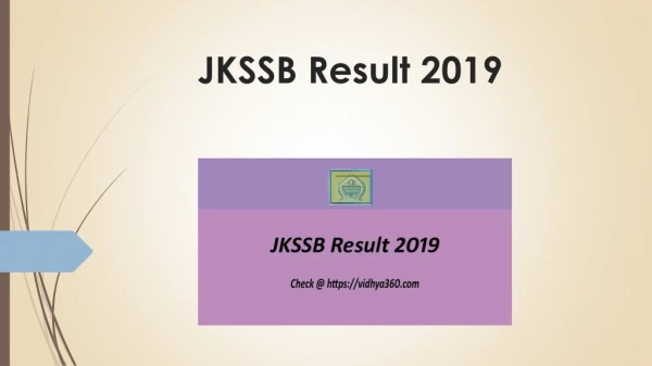 JKSSB Result 2019, Check J&K SSB JE Cut Off, Answer Key & Merit List