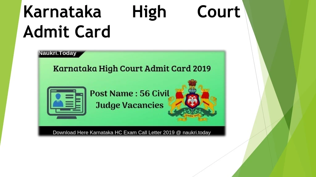 karnataka high court admit card