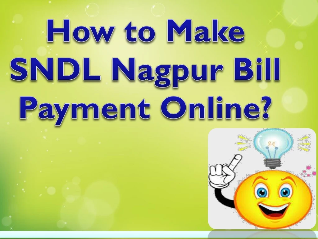 how to make sndl nagpur bill payment online