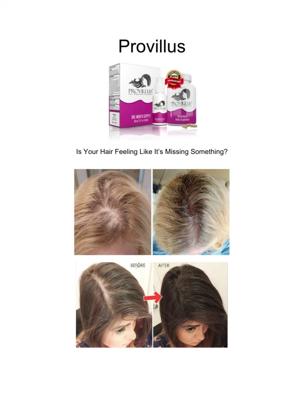 Provillus - Hair Regrowth Treatment For Women