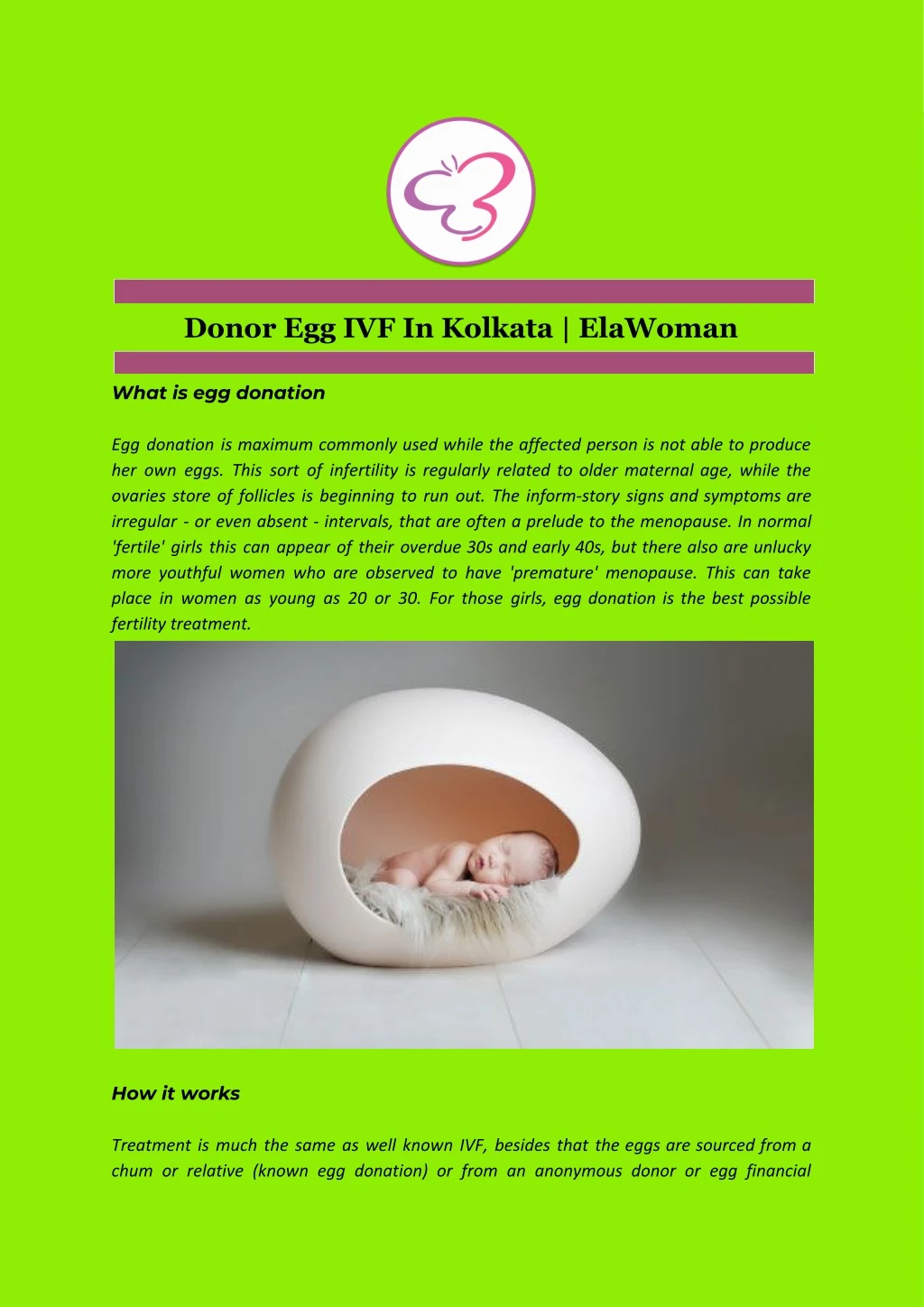 donor egg ivf in kolkata elawoman