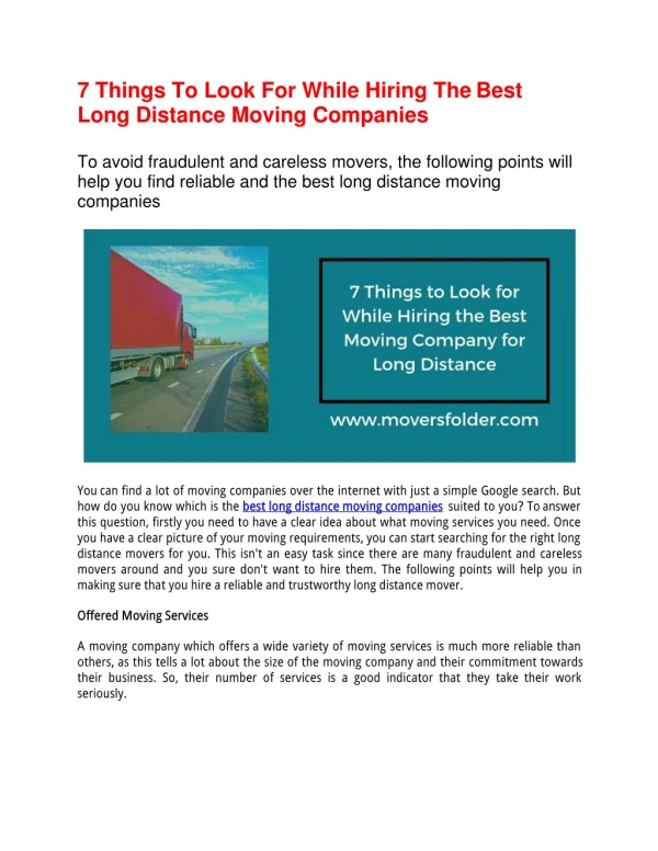 7 things to look for while hiring the best long