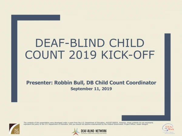 Deaf-Blind Child Count 2019 Kick-off