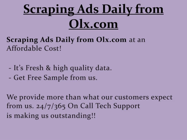 Scraping Ads Daily from Olx.com