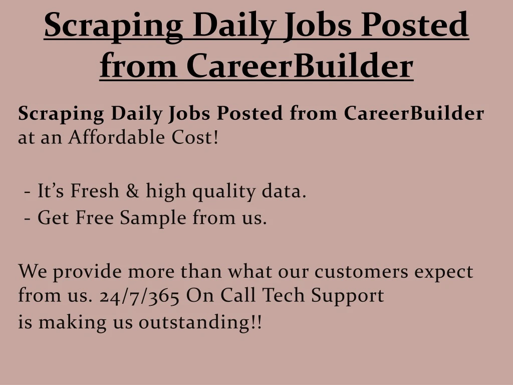 scraping daily jobs posted from careerbuilder