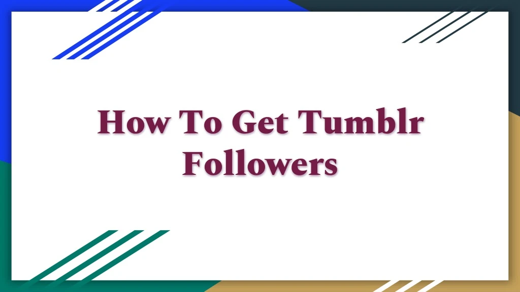 how to get tumblr followers