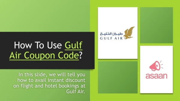 How to use Gulf Air coupon code in KSA