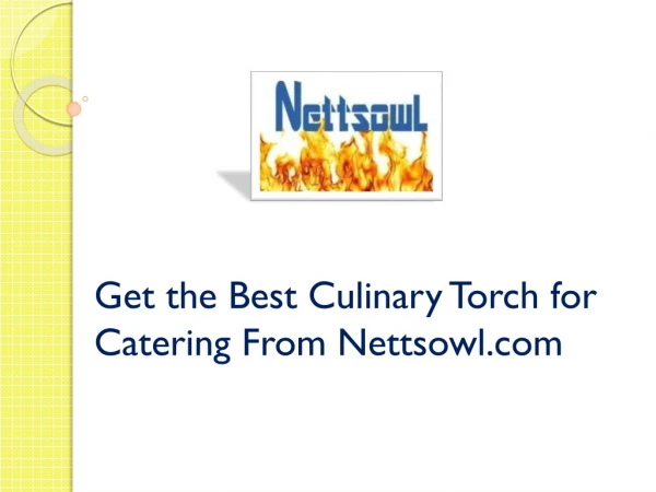 Culinary torch for catering from Nettsowl.com