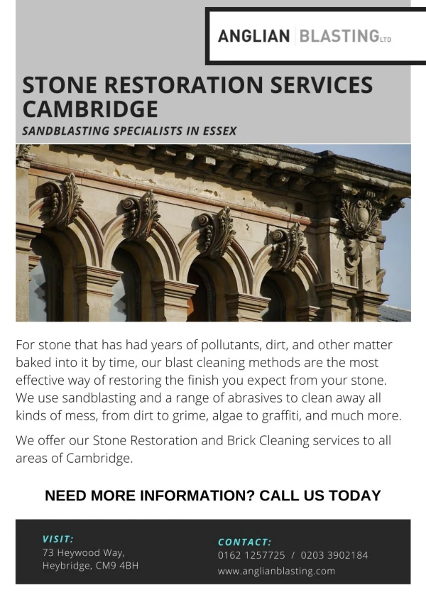 Stone Restoration Services Cambridge