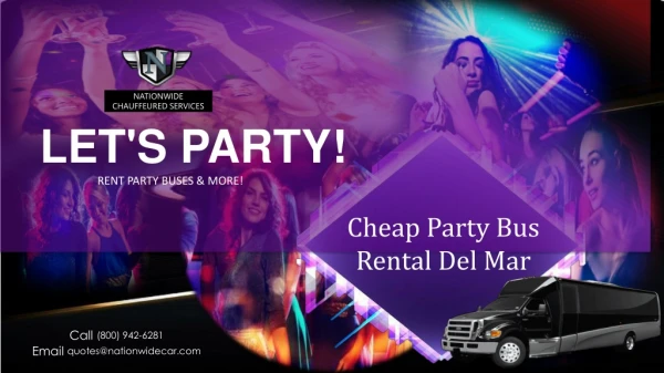 Cheap Party Bus Rental Del Mar