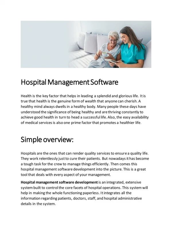 Hospital Management Software Development