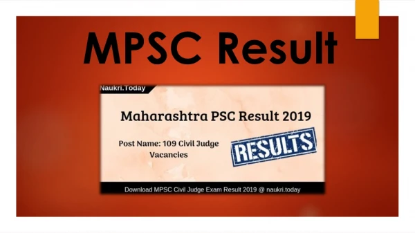 MPSC Result 2019 | Download Maharashtra PSC Civil Judge Exam Result