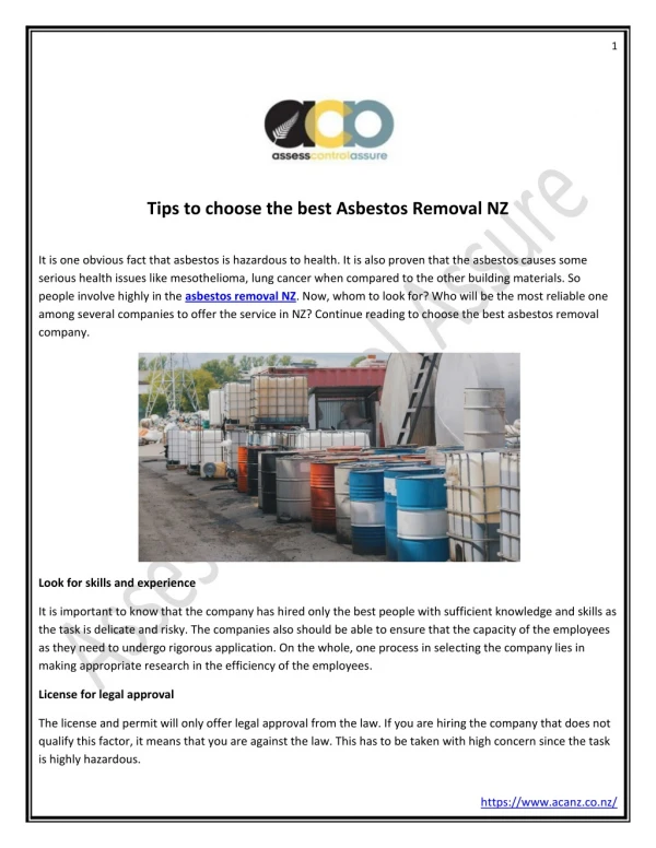 Tips to choose the best Asbestos Removal NZ