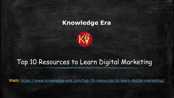 Top 10 Resources to Learn Digital marketing
