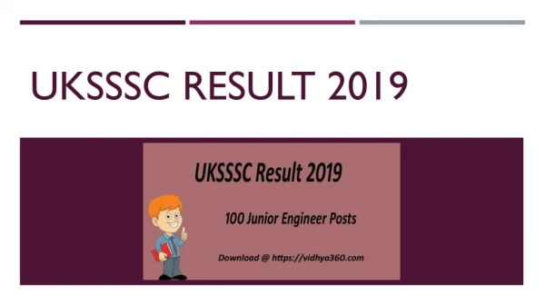 UKSSSC Result 2019, Get Uttarakhand SSSC JE Written Test Result Here