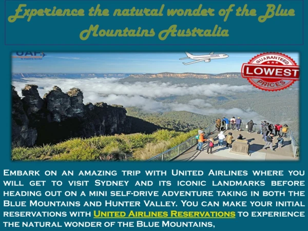 Experience the natural wonder of the Blue Mountains Australia