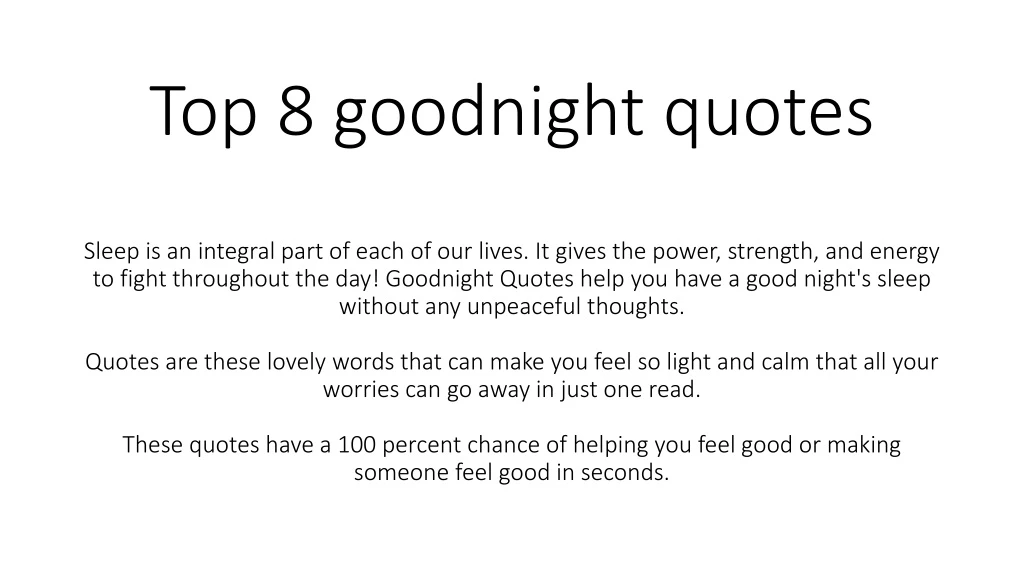 top 8 goodnight quotes sleep is an integral part