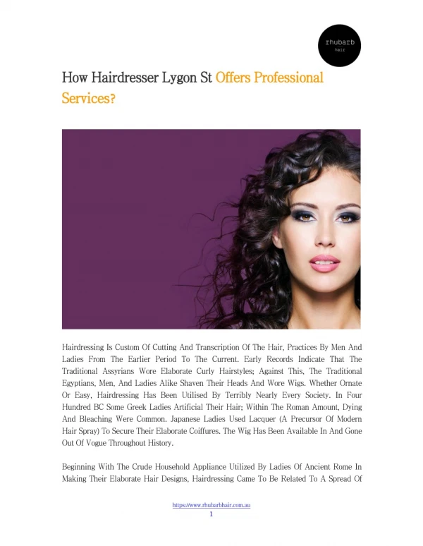 How Hairdresser Lygon St Offers Professional Services?