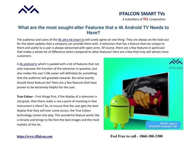 What are the most sought-after features that a 4k android tv needs to have?