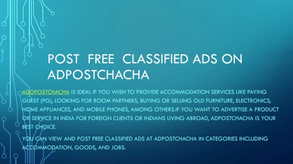 Free Classifieds Ads Site in India