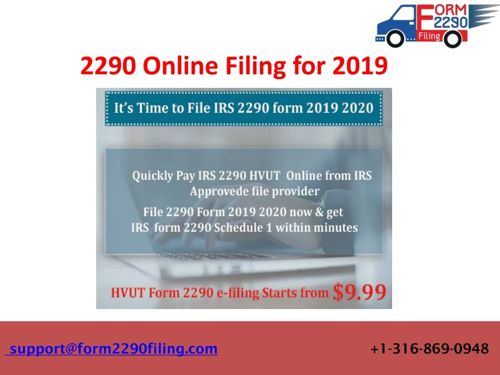 2290 online filing for 2019