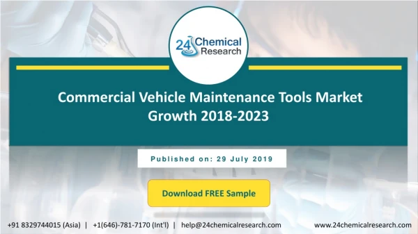 Commercial Vehicle Maintenance Tools Market Growth 2018 2023