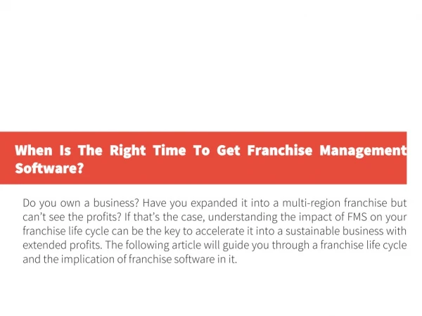 When Is The Right Time To Get Franchise Management Software?