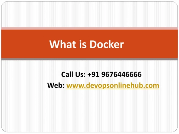 Docker Online Training| Docker Training