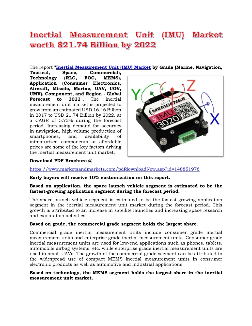 the report inertial measurement unit imu market